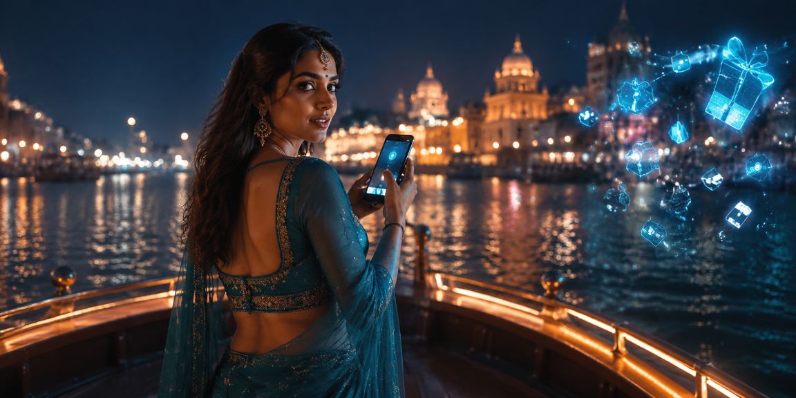 Mobile payment usage in Lucknow old city at night market